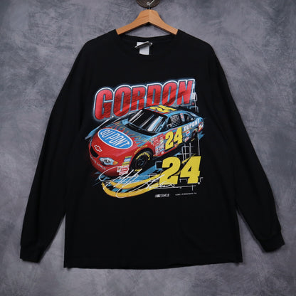 2001 Black Jeff Gordon NASCAR #24 Long Sleeve Shirt 4837