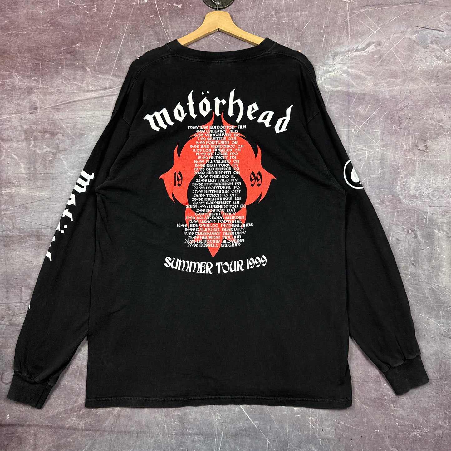 1999 Black Motorhead Snake Bite Lobe Summer Tour Graphic Shirt XL H22