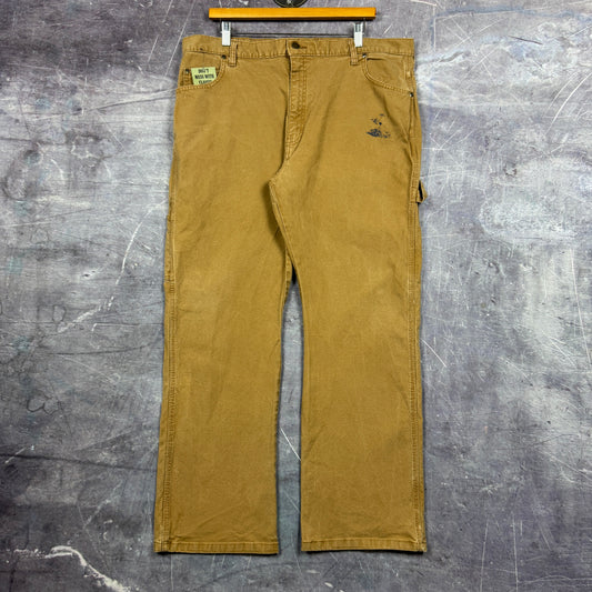 00s Tan Brown Dickies Carpenter Work Pants 38x29.5 0465