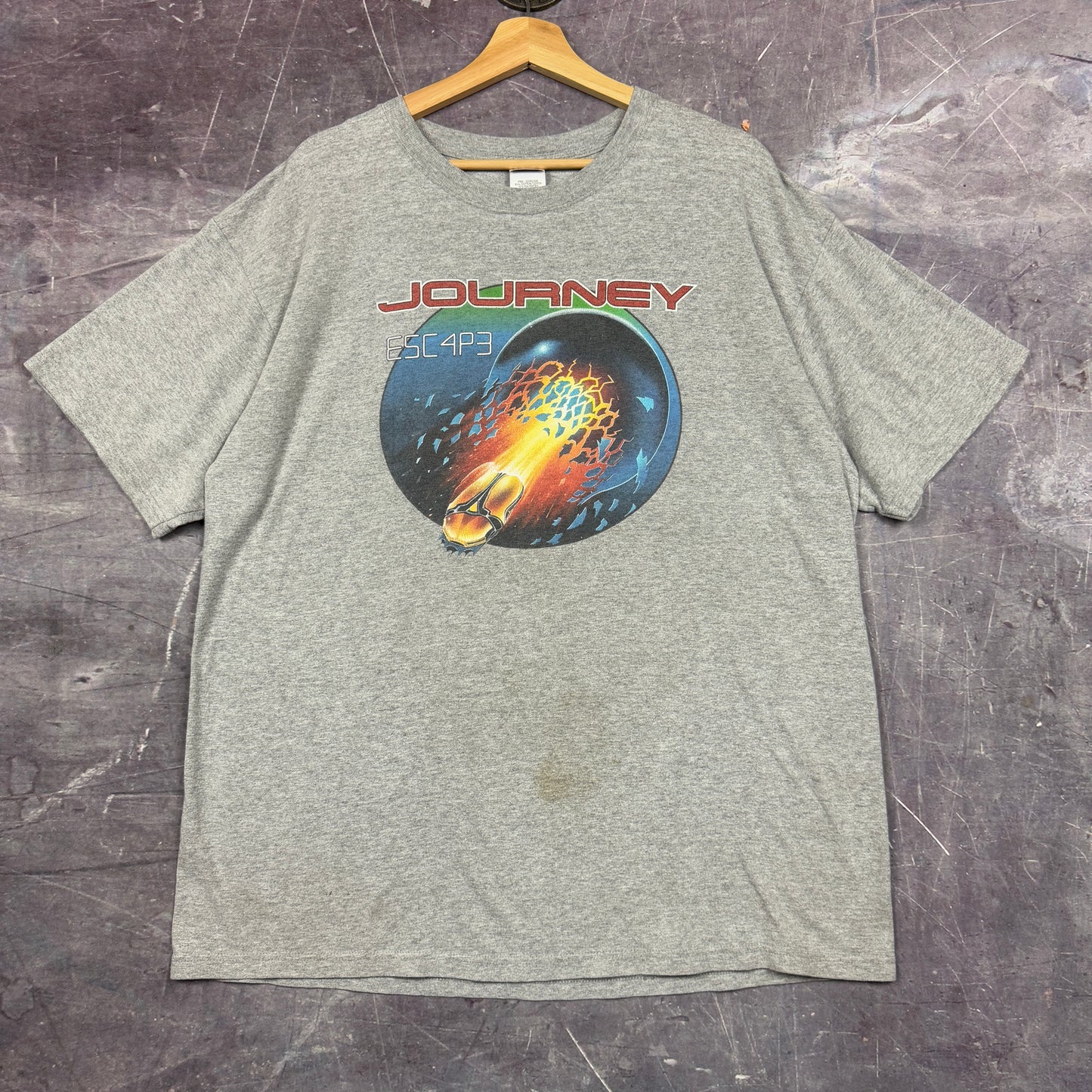 2006 Light Gray Journey Escape Tour Graphic Shirt XL 1171