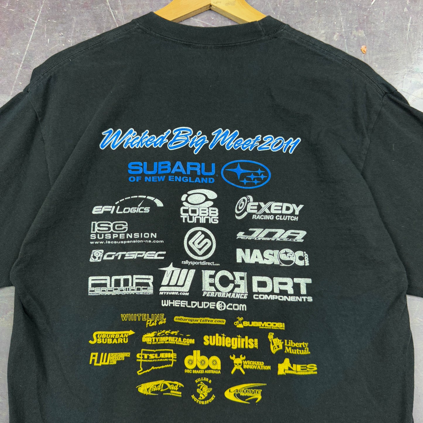 00s Black Wicked Big Meet Stafford Motor Speedway Graphic Shirt M 1142