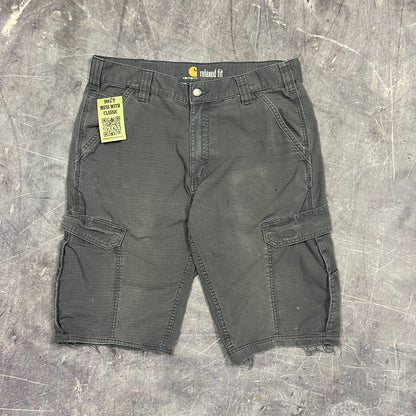 Early 00s Gray Baggy Carhartt Cargo Work Shorts 33x12 AY13