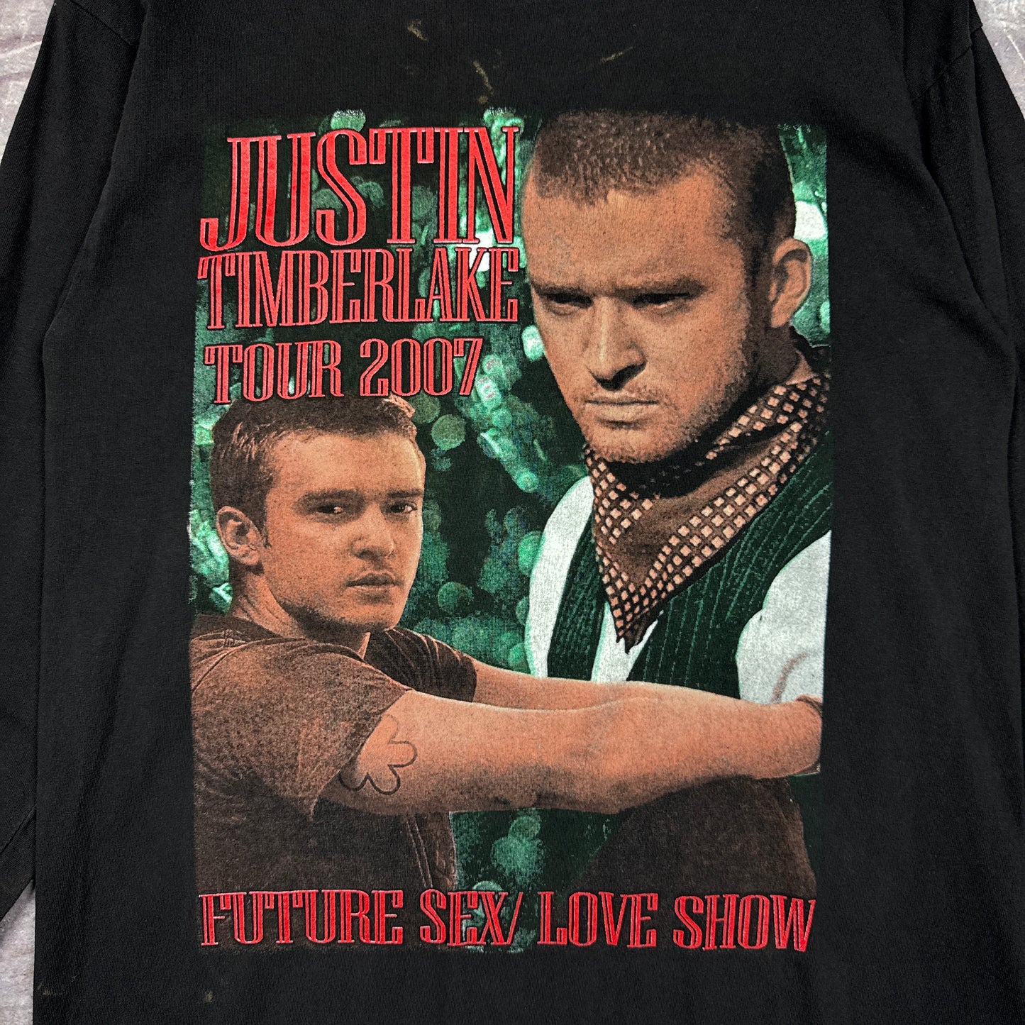 2007 Black Justin Timberlake P!nk Future Sex Love Show Tour Graphic Shirt M 2857