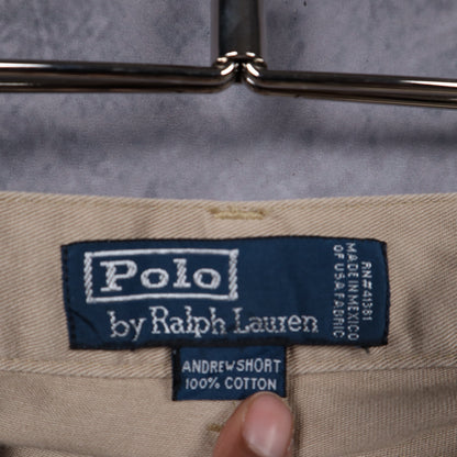 90s Khaki Polo Ralph Lauren Andrew Pleated Chino Shorts 5177
