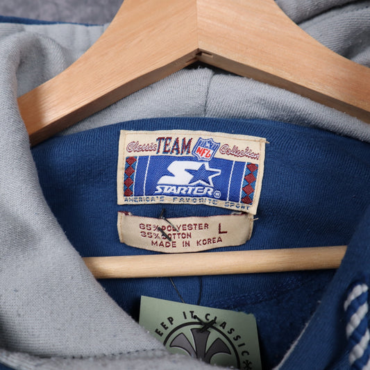 90s Blue Dallas Cowboys Football Starter Hoodie 6586