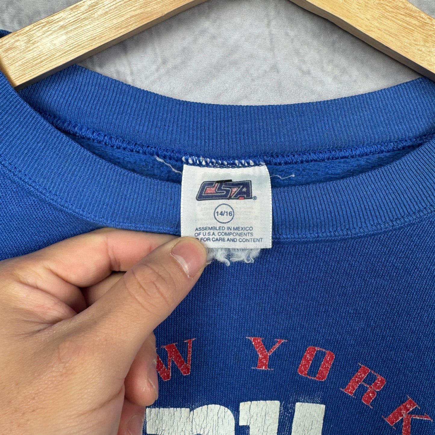 90s Blue New York Giants Crewneck Sweatshirt 4140
