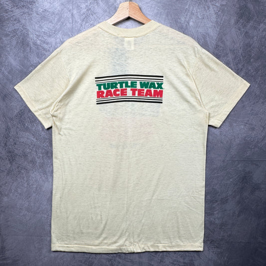 70s Tan Turtle Wax Race Team Pit Crew Shirt 3982