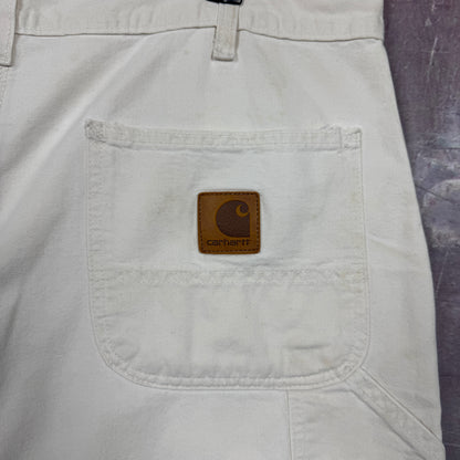 90s White Carhartt Carpenter Shorts 35x8 3514