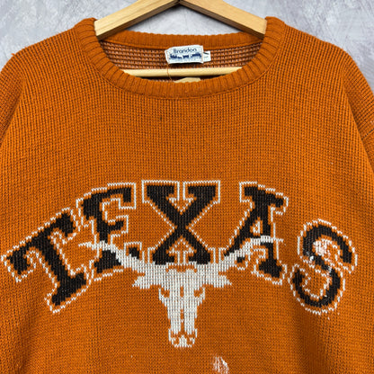 80s Orange Texas Longhorns Knit Sweater 4395