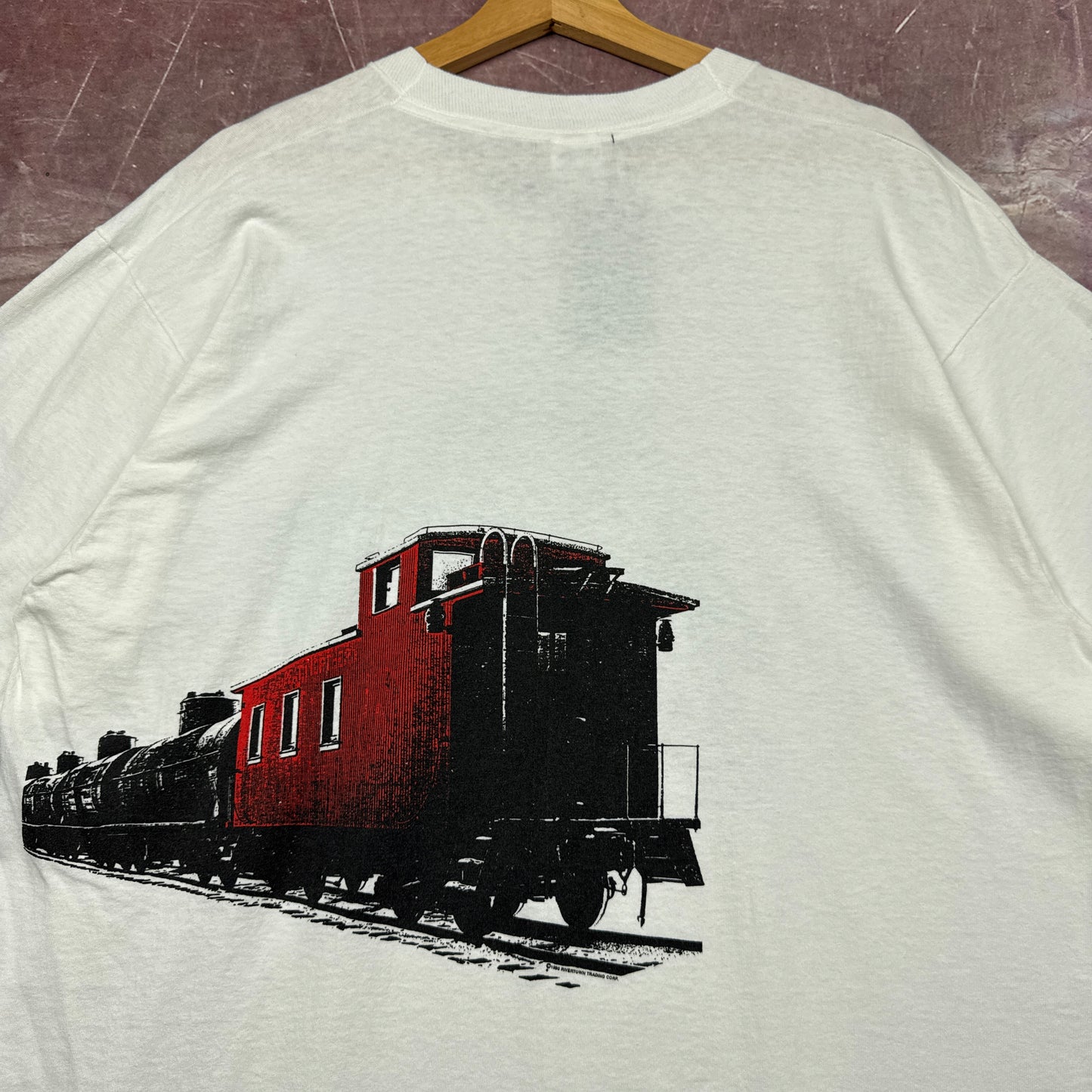 90s White Train Shirt 3812
