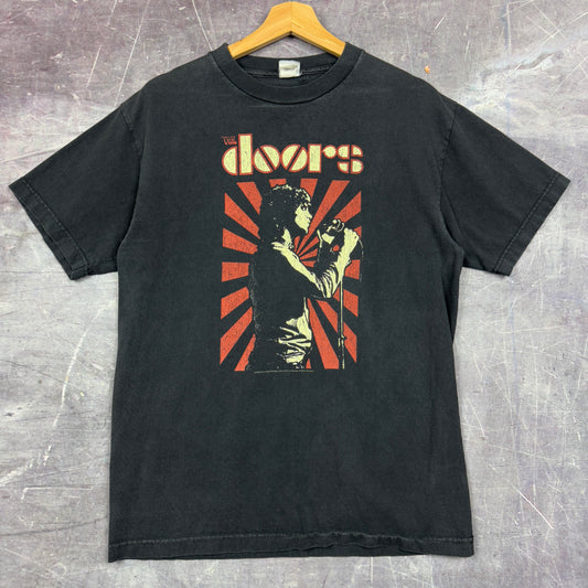 Early 00s Faded Black The Doors Jim Morrison Band Graphic Shirt M 1139