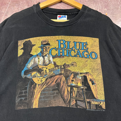 90s Black Chicago Blues Tee 3816