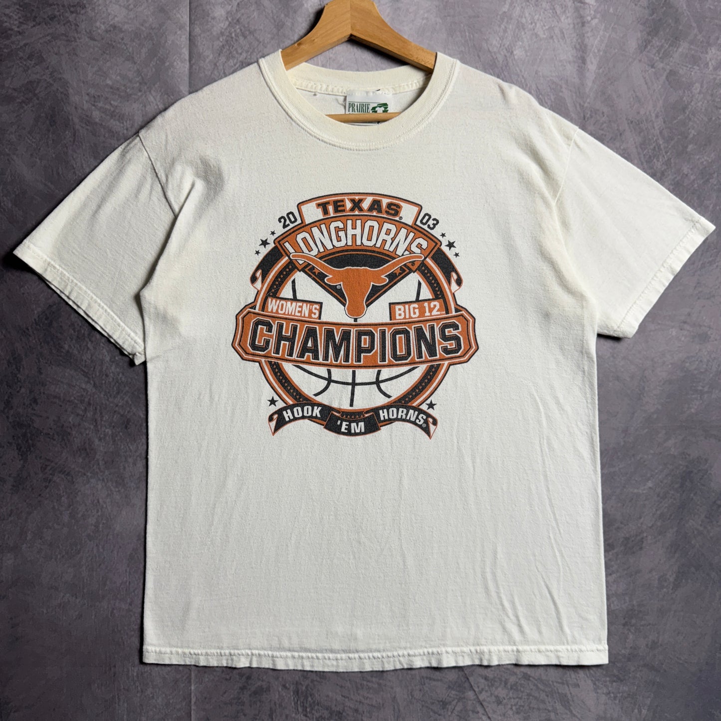 2003 White Texas Longhorns Womens Basketball Big 12 Champions Shirt 4516