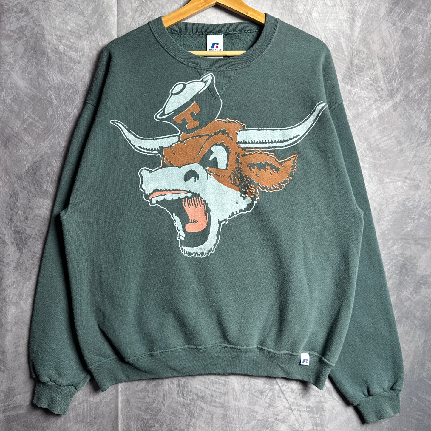Green Don’t Mess With Classic Texas Longhorns Crewneck Sweatshirt 4402