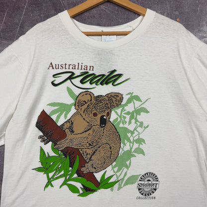 90s White Australian Koala Graphic Shirt L 1006