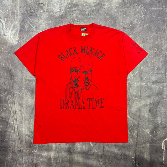 1995 Red Black Menace Drama Time. Big Boy Records Album Promo Graphic Shirt XL AP75