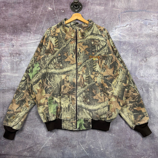 Early 00s Real Tree Camo Scentlok Antlers Zip Up Jacket XL 1874