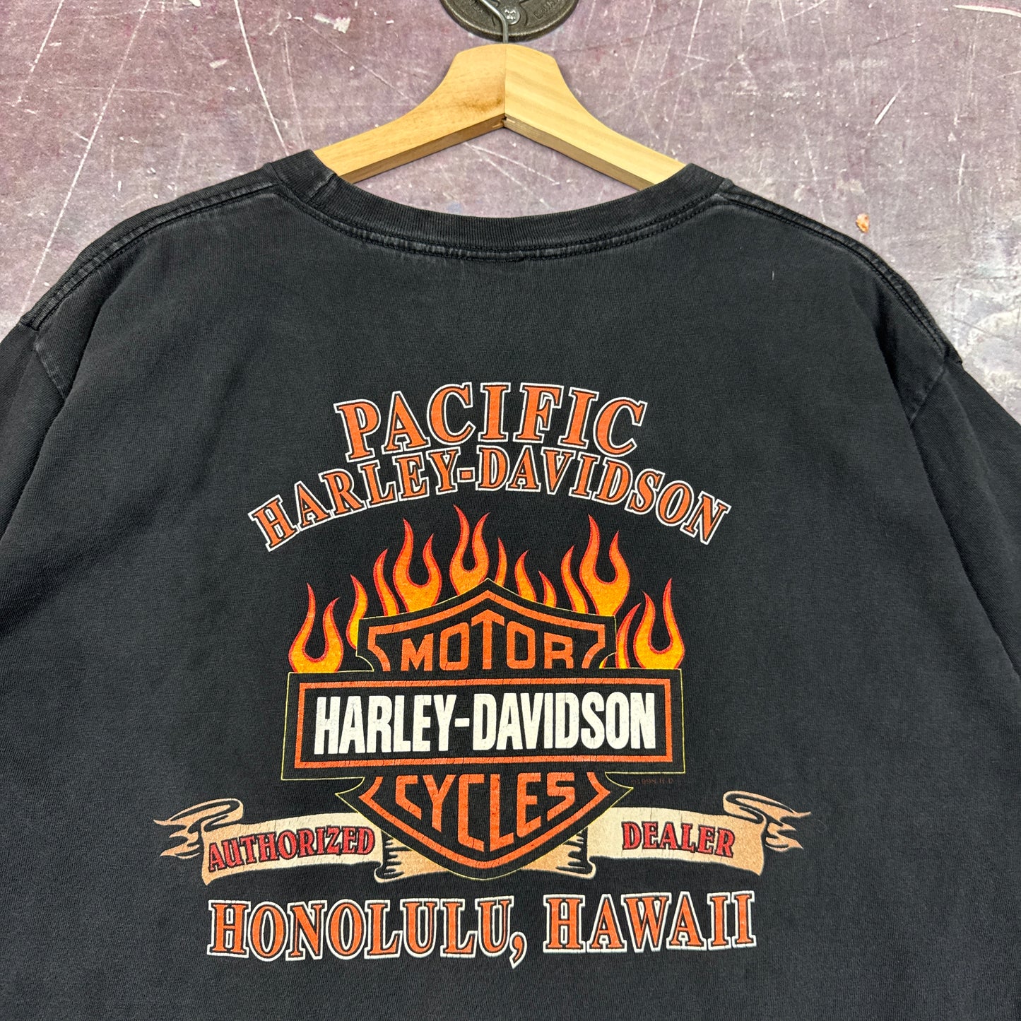 90s Faded Black Harley Davidson Shirt 3178