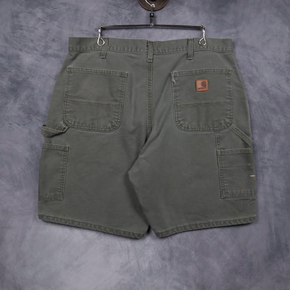 Y2K Moss Green Carhartt Painted Carpenter Shorts 5171