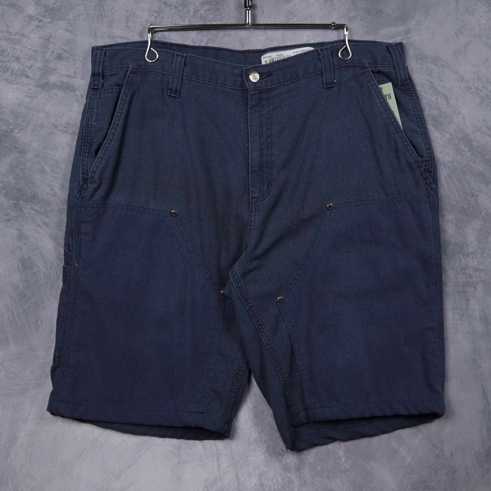 00s Navy Blue Carhartt Double Knee Carpenter Shorts 5202