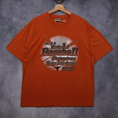 2005 Orange Texas Longhorns NCAA Baseball Champions Shirt 5843