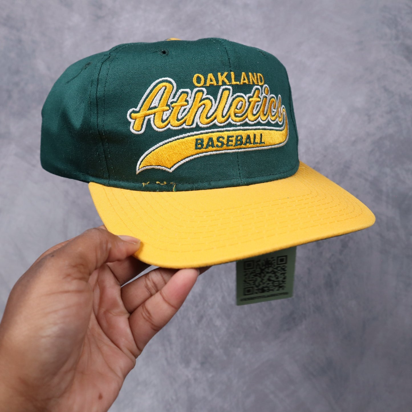 90s Green Oakland Athletics Starter Tailsweep Snapback Hat 5558