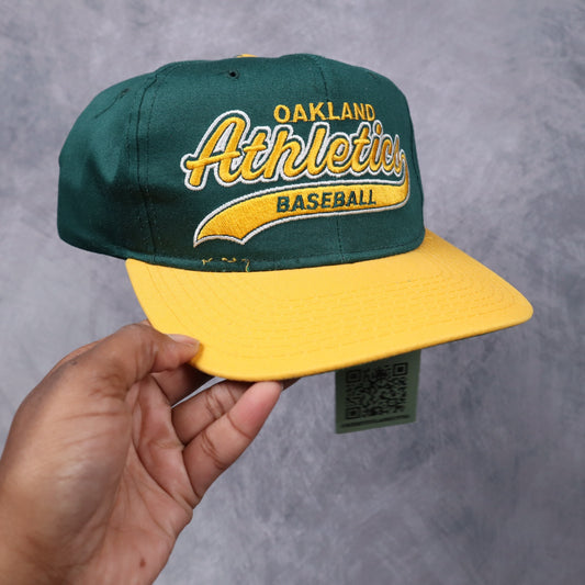 90s Green Oakland Athletics Starter Tailsweep Snapback Hat 5558
