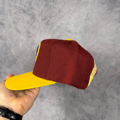 90s Red Washington Redskins American Needle Blockhead Snapback Hat 6809