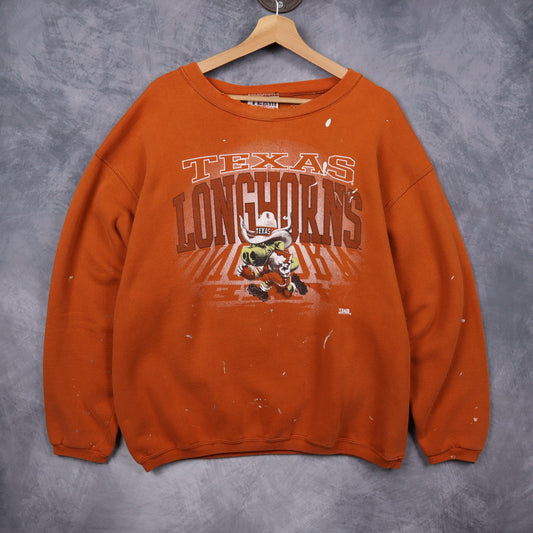90s Orange Texas Longhorns Crewneck Sweatshirt 5685