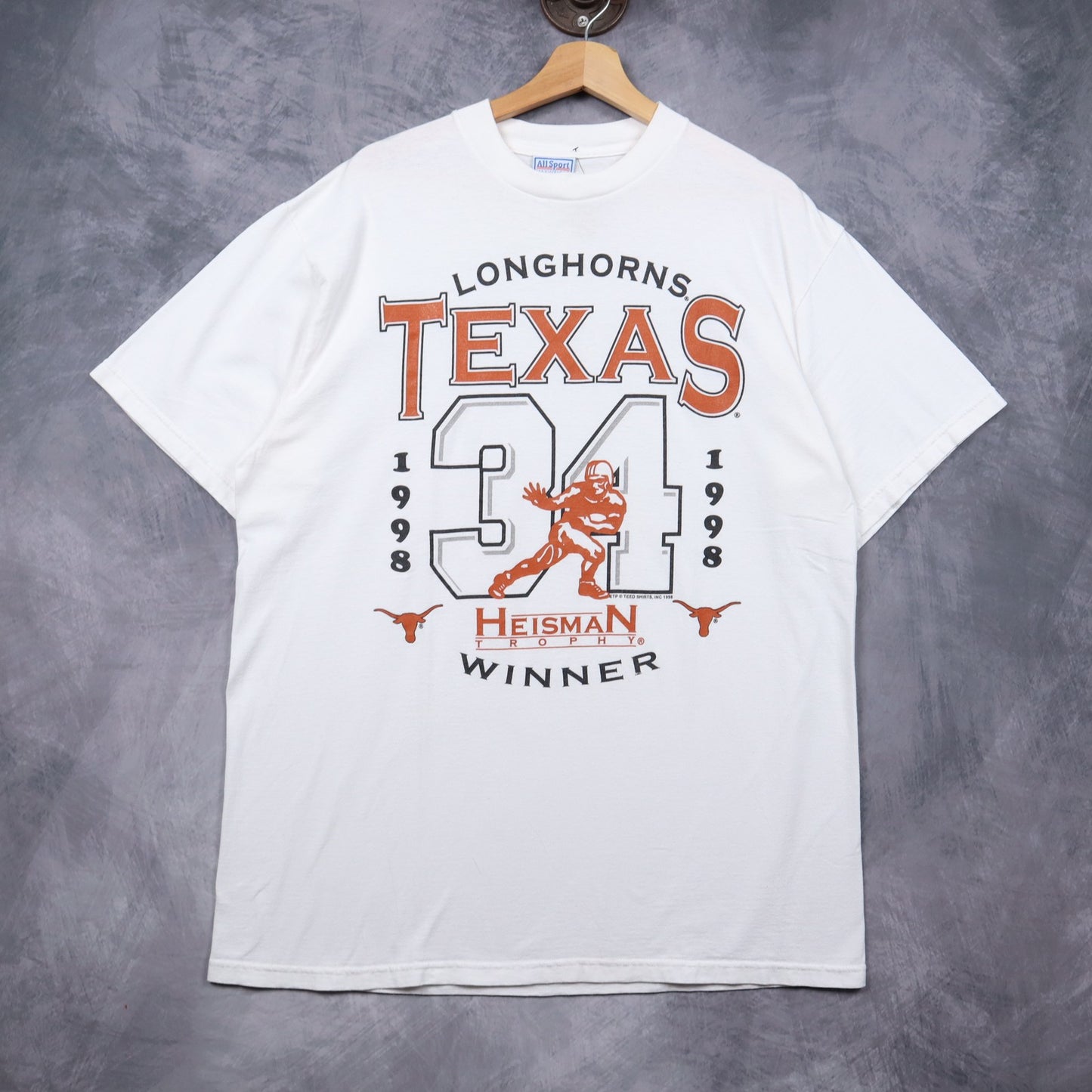 1998 White Texas Longhorns Heisman Trophy Winner Shirt 5746