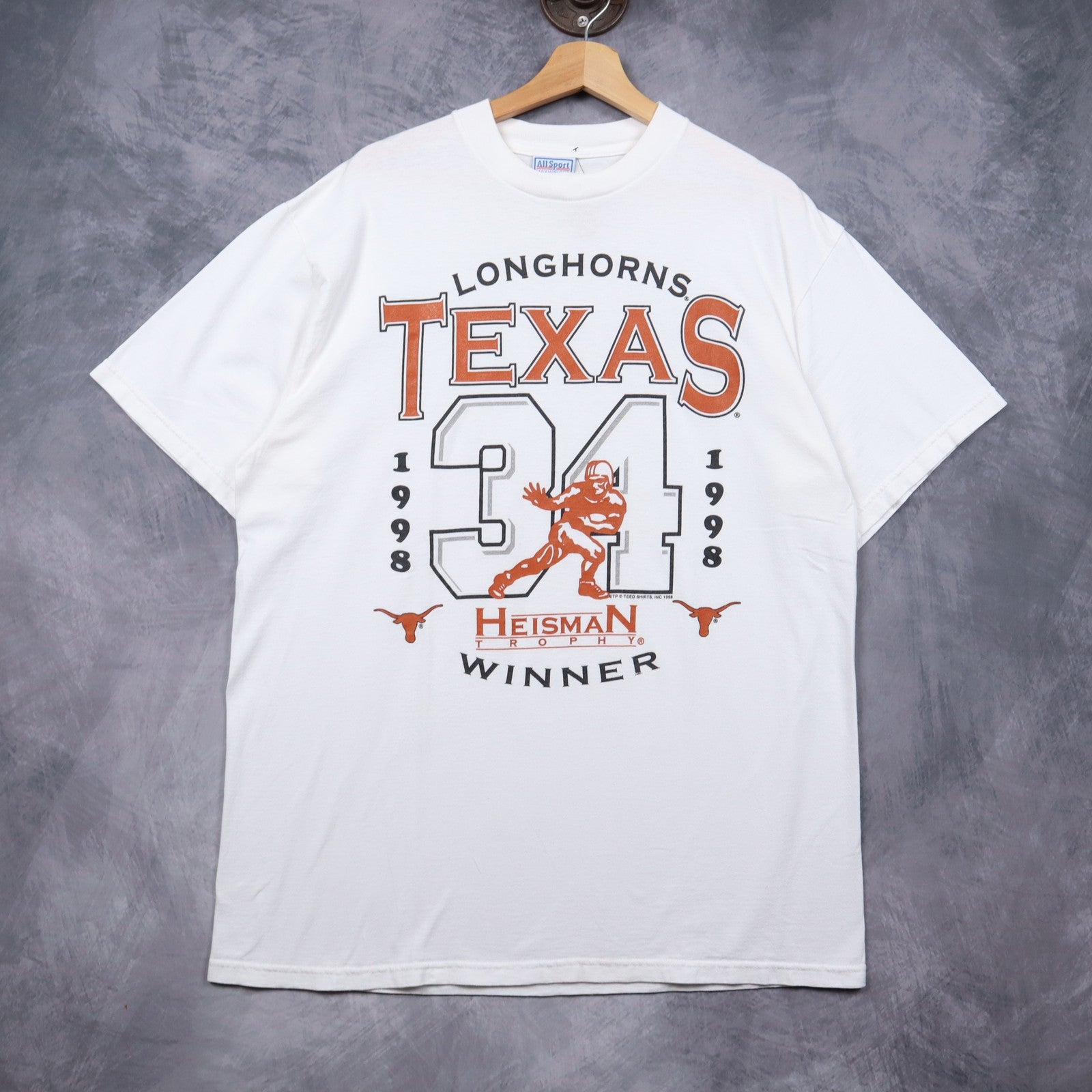 1998 White Texas Longhorns Heisman Trophy Winner Shirt 5746
