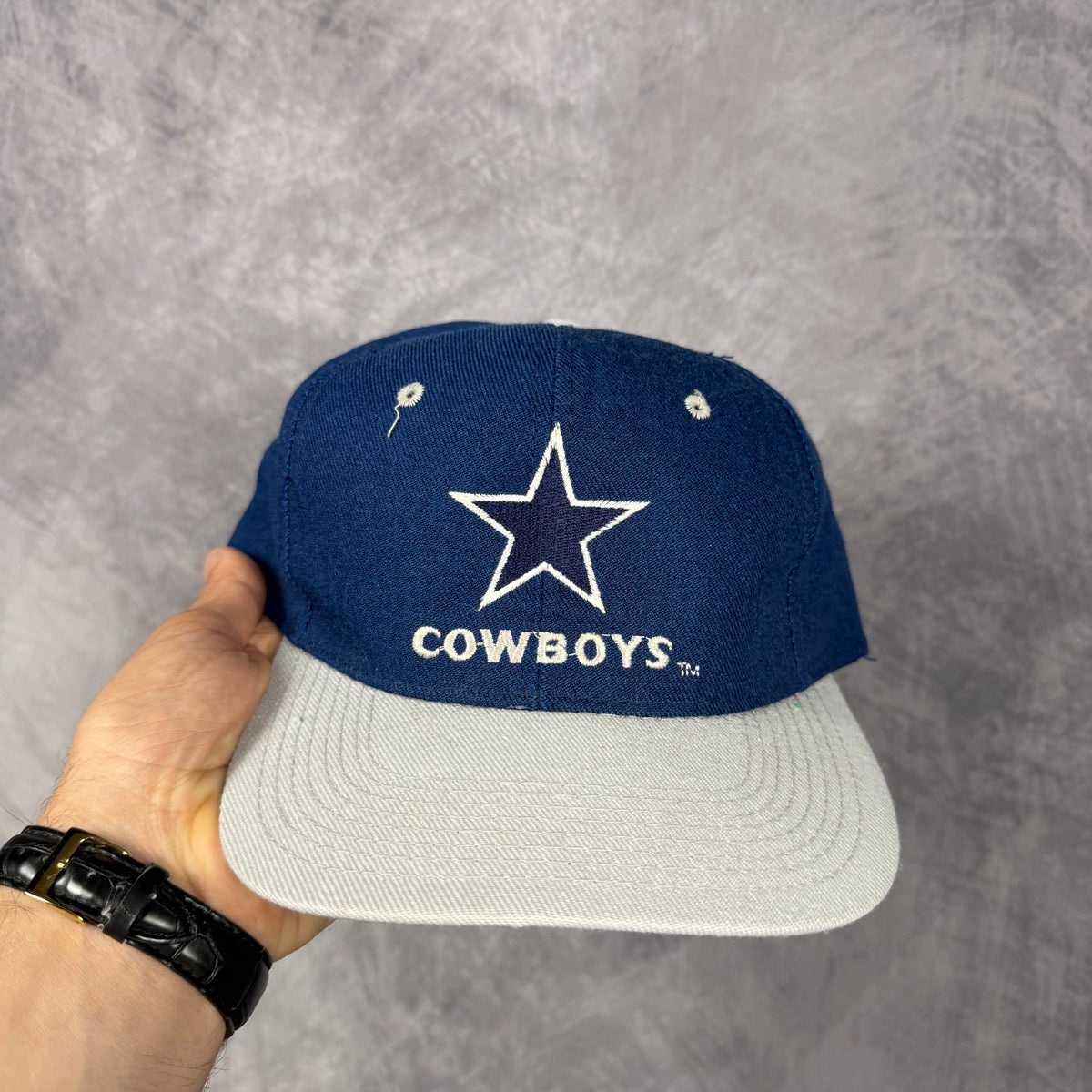 90s Navy Blue Dallas Cowboys Snapback Hat 6855