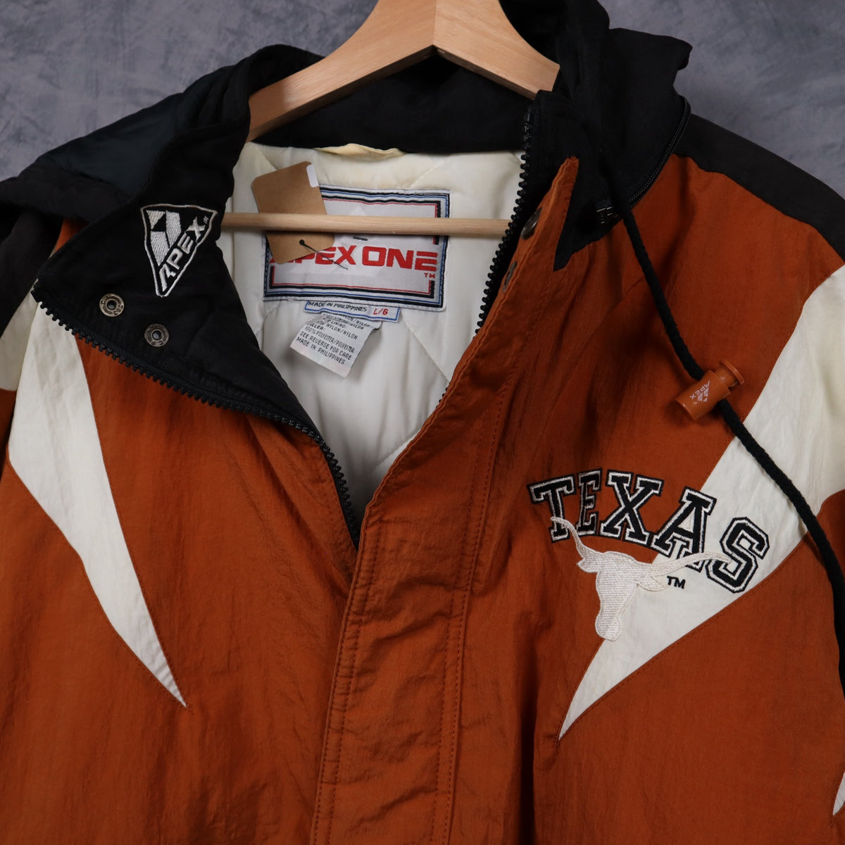 90s Burnt Orange Texas Longhorns Apex One Pullover Jacket 5919