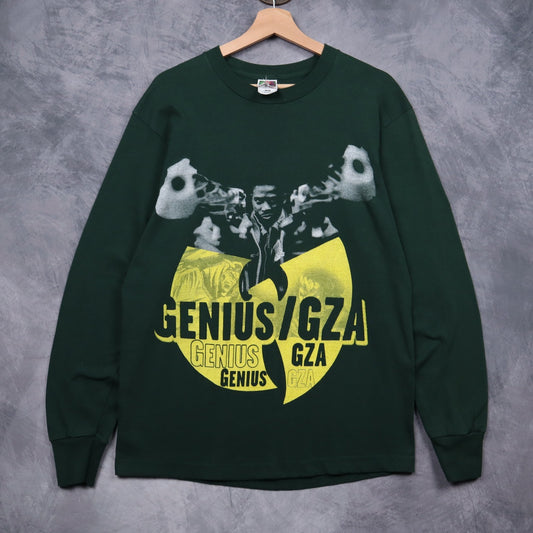 90s Green Genius/GZA Liquid Swords Long Sleeve Shirt 5125