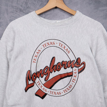90s Grey Texas Longhorns Champion Reverse Weave Crewneck Sweatshirt 5699
