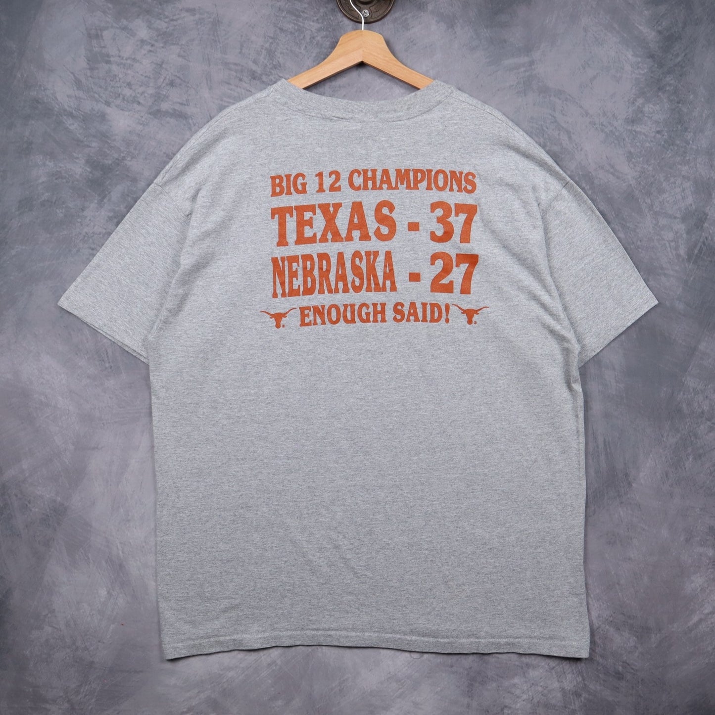 1996 Grey University of Texas Longhorns Big 12 Champions Shirt 5737