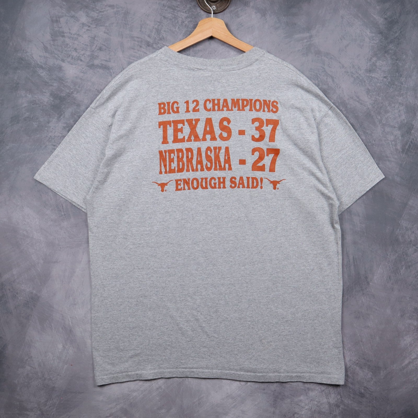 1996 Grey University of Texas Longhorns Big 12 Champions Shirt 5737
