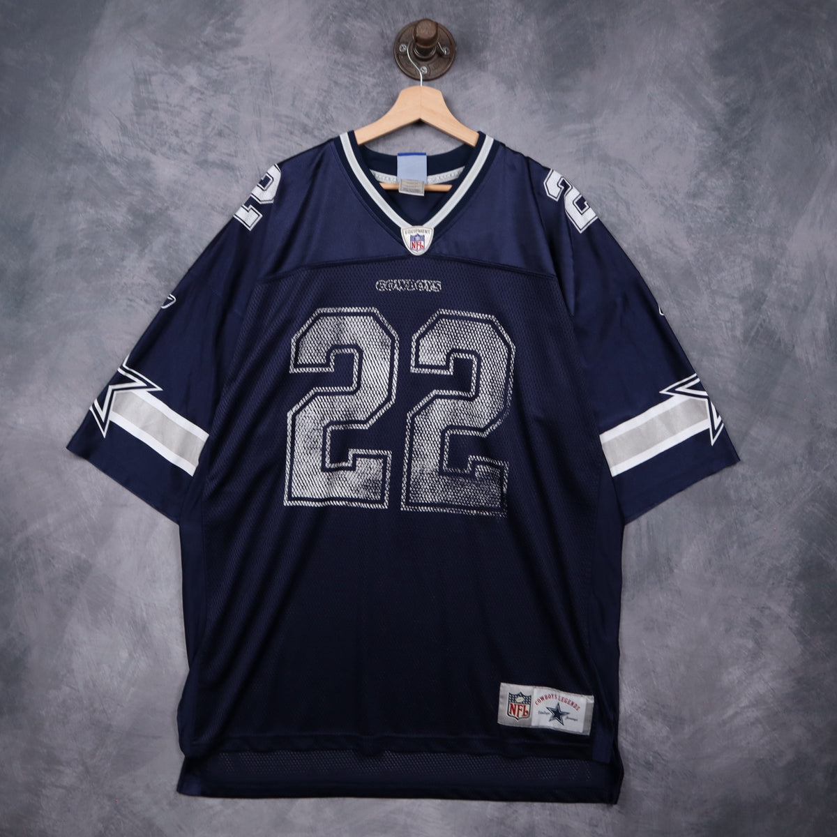 00s Navy Blue Dallas Cowboys Emmitt Smith Reebok Jersey 6631
