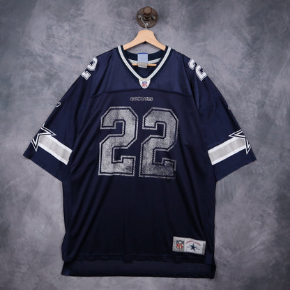 00s Navy Blue Dallas Cowboys Emmitt Smith Reebok Jersey 6631