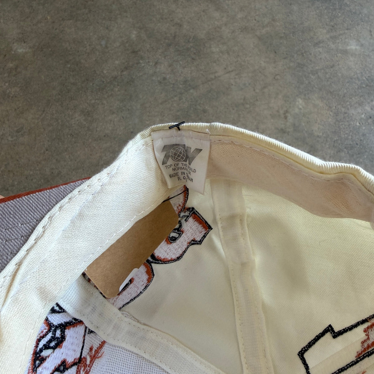 90s Cream Texas Longhorns Graffiti Snapback Hat 5767