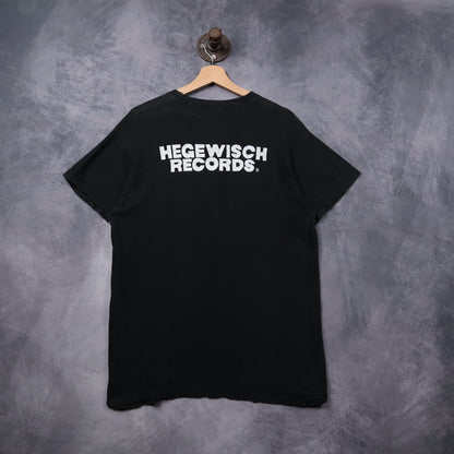 90s Black Hegewisch Records Unicorn Shirt 5364