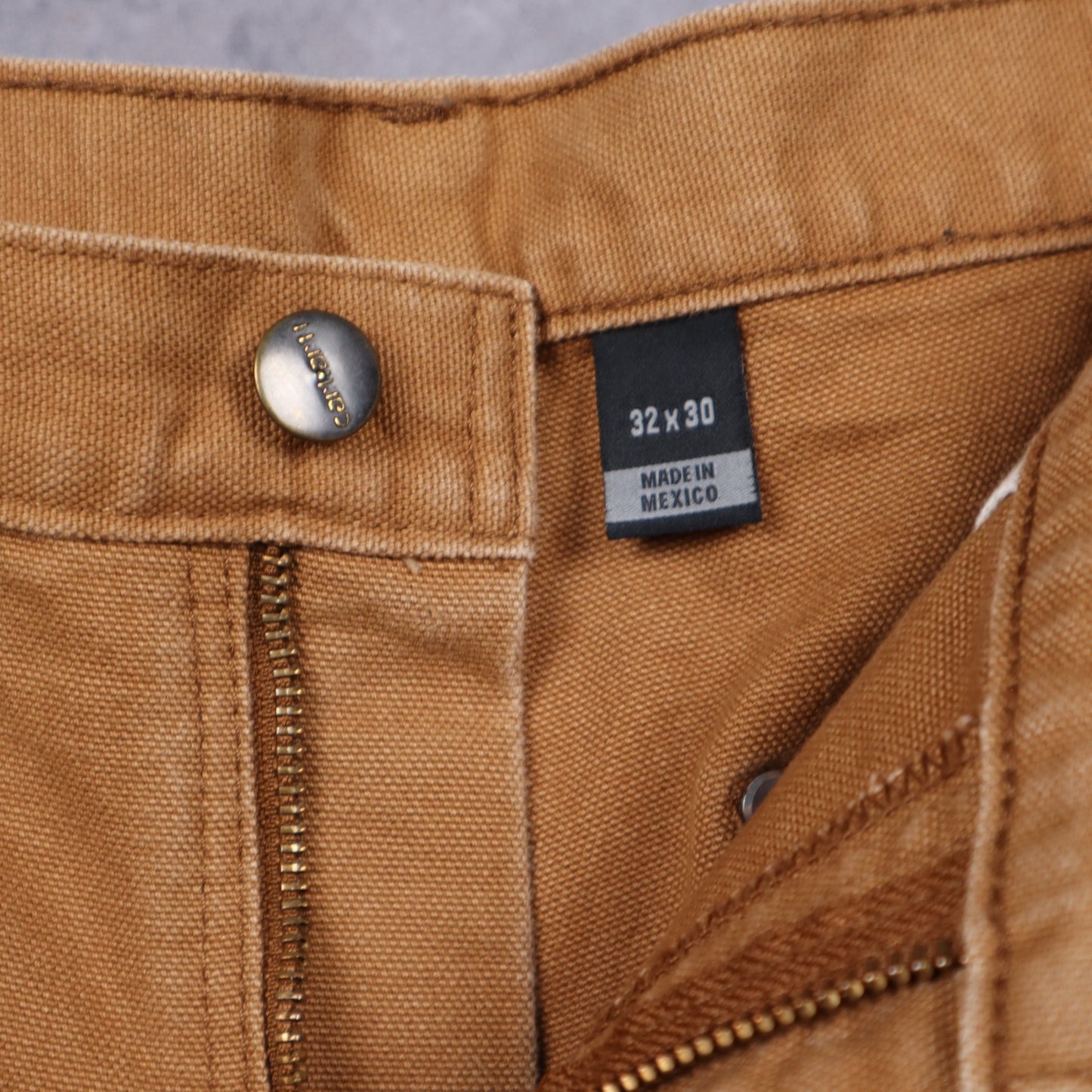 90s Tan Carhartt Double Knee Canvas Work Pants 5035