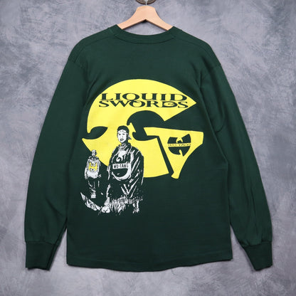 90s Green Genius/GZA Liquid Swords Long Sleeve Shirt 5125