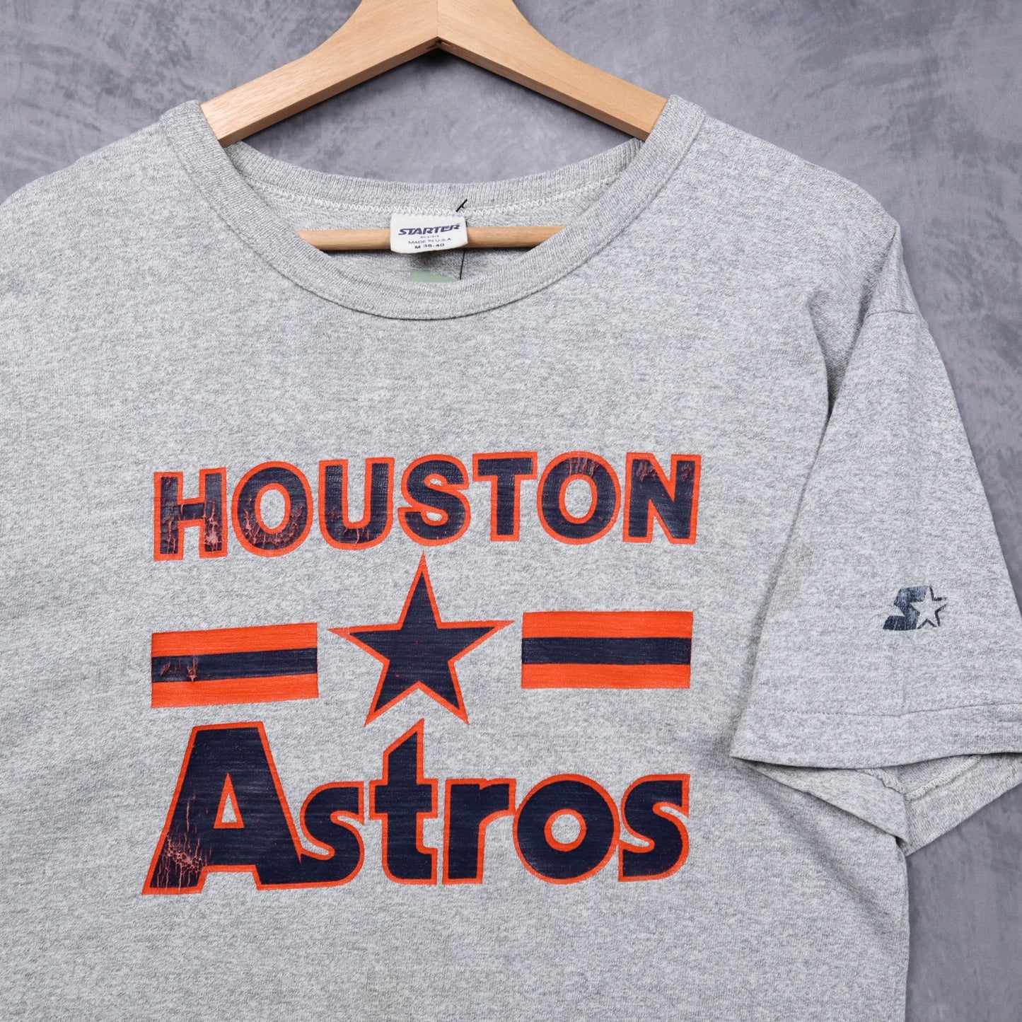 90s Heather Gray Houston Astros Starter Shirt 5573