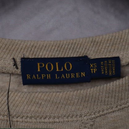 00s Oatmeal Polo Ralph Lauren Essential Crewneck Sweatshirt 4706