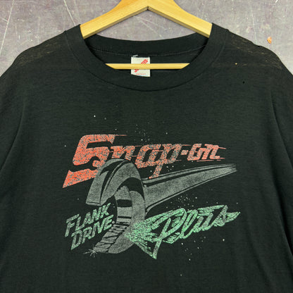 90s Black Snap On Flank Drive Plus Wrench Graphic Shirt XL 1092