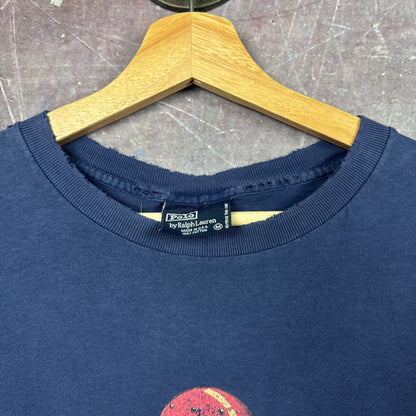 90s Navy Blue Polo Bear Shirt 3593