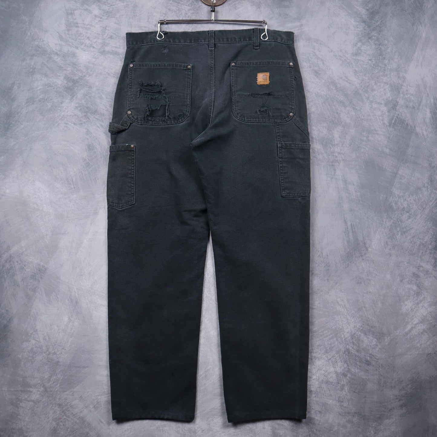 00s Faded Black Carhartt Double Knee Carpenter Work Pants 5084