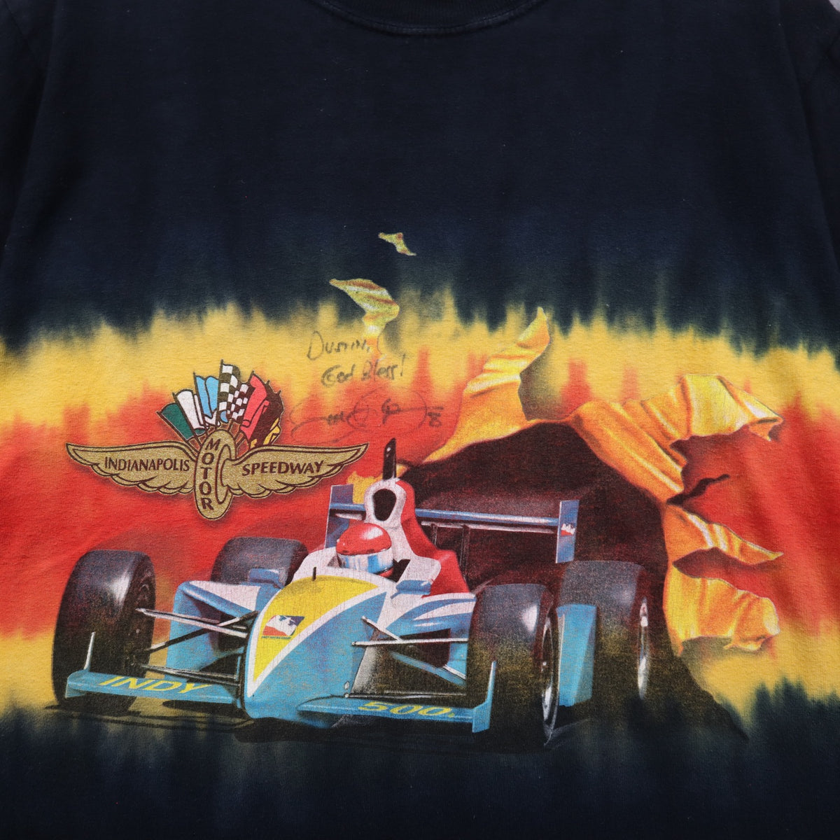 00s Black Indianapolis Motor Speedway Indy 500 Tie Dye Shirt 7275