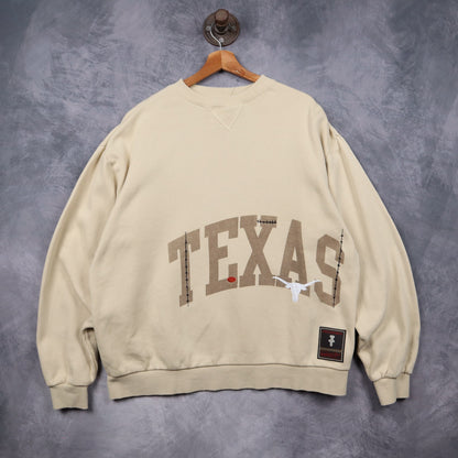 Early 00s Cream Texas Longhorns Cactus Jack Mitchell & Ness Crewneck Sweatshirt 5721